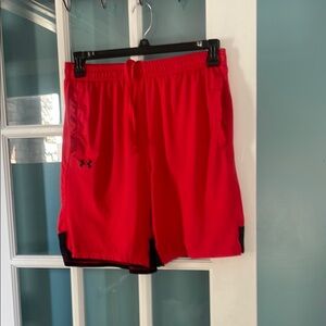 Under Armour Men's Bright Red Athletic Shorts